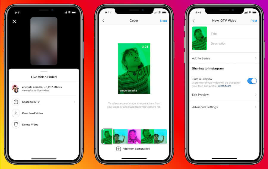 Как сохранить прямой эфир в IGTV Как сохранить прямой эфир в IGTV